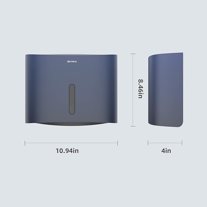 Commercial Paper Towel Dispenser Wall Mount Paper Towel Holder Large Capacity C Fold Hand Towel Dispenser Bathroom Tissue Dispenser (Blue)