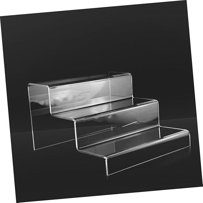 Zerodeko Acrylic Stepped Display Stand 3-tier Storage Rack Desktop Organizer for Models Ornaments 20cm