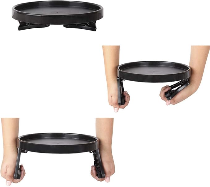 NDL Sofa Armrest Clip Table – No-Slip Couch Tray for Drinks, Snacks, Remote, Gamepads, Adjustable Armchair Table for Living Room, Bedroom, Dorm – Fits Most Armrests