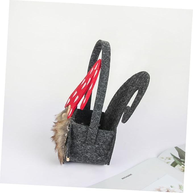 Ciieeo 2pcs Lovely Xmas Storage Baskets Adorable Felt Cloth Candy Baskets for Desktop Decor for Christmas Treats Fruits and Chic and Practical Storage