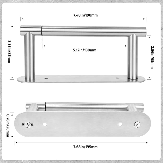 Brushed Nickel Toilet Paper Holder Wall Mount - Double Post Pivoting Bathroom Tissue Holder, 304 Stainless Steel Rustproof - Adhesive or Screw in Wall Toilet Paper Roll Holder, Commercial & Home Use