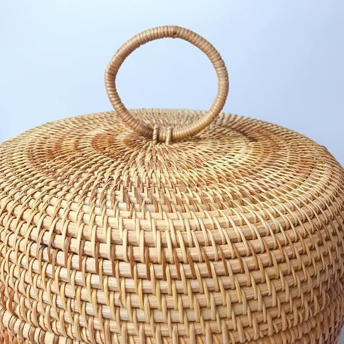 1 Pack Rattan Weaving Living Room Desktop Ornaments Tea Table Storage Ornaments Desktop Storage Basket Daily Apple Ornaments