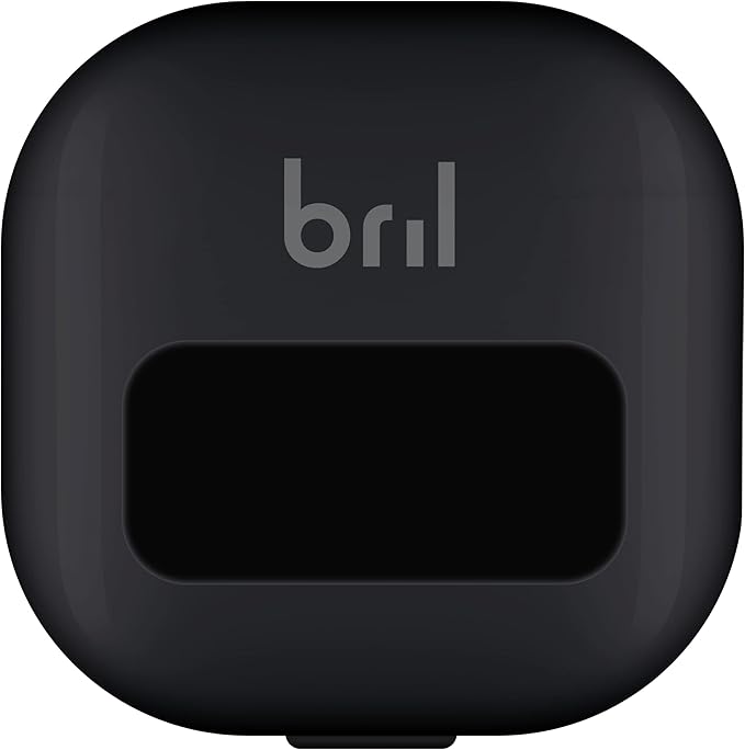 Bril UV-C Toothbrush Cleaner and Holder – Wall Mounted Toothbrush Head Cover, Electric & Manual Brush Cleaner Cover Case with Magnetic Mount, Portable, Durable, Rechargeable, Universal Fit – Black