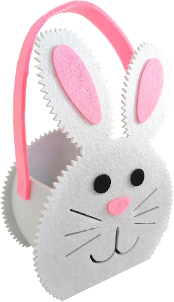 Felt Basket For Kids And Family Holiday Decoration Bag With Carrying Handle Candy Bucket Easters Accessories