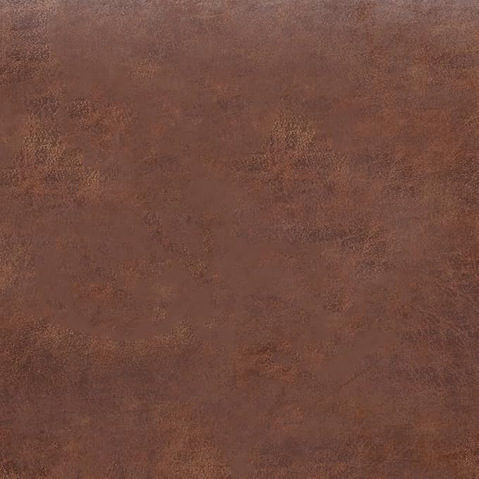 SIMPLIHOME Harrison Small Coffee Table Storage Ottoman - 30 inch Wide Upholstered Vegan Leather Square Lift-Top Ottoman in Distressed Saddle Brown, Transitional Ottoman for Living Room with Storage