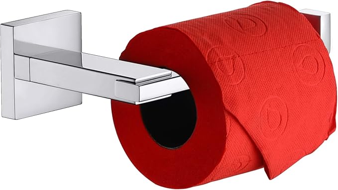 KOKOSIRI Chrome Toilet Paper Holder for Kitchen Bathroom Washroom Toilet Tissue Roll Holder Hold Mega Rolls Stainless Steel, Wall Mounted B2006CH