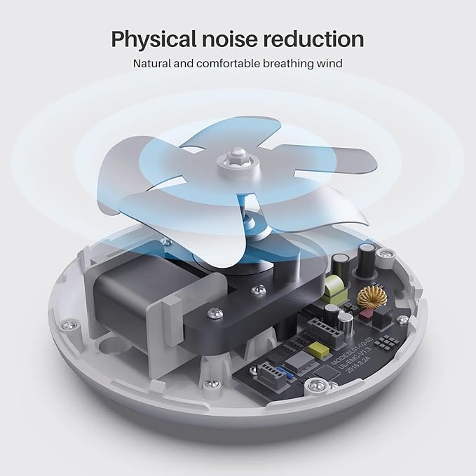 White Noise Machine with Real Fan Sound, Smart Mode, Timer & LED Display – Portable Sleep Sound Machine for Adults, Babies, Office, Travel & Home (Yellow)