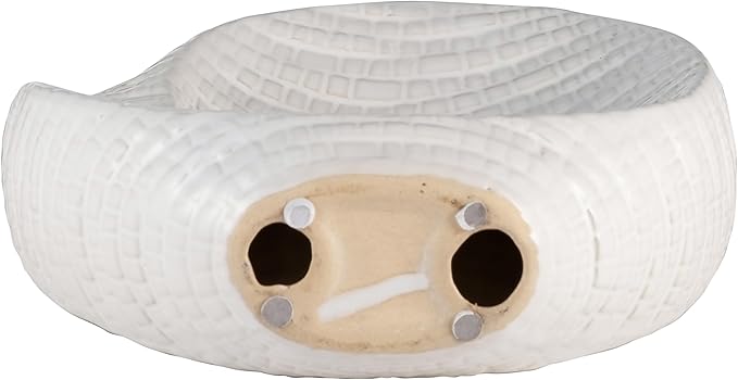 Decorative Sculpture Table Top – Modern Coffee Table Decor, Ceramic & Stoneware Accent Piece for Coffee Tables, Shelves & Living Rooms – Elegant Home Decor, Indoor/Outdoor – 8", White