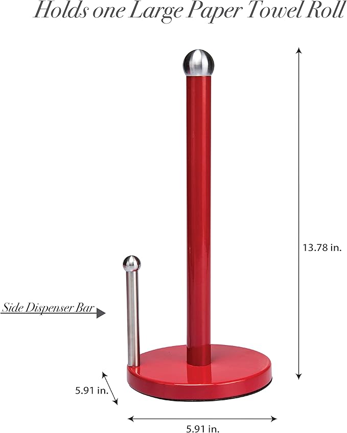 Kitchen Details Paper Towel Holder in Red