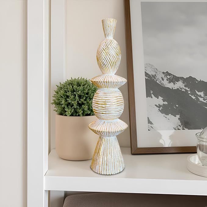 15" Modern Abstract Tower Decorative Sculpture, Chess Sculptures,Home Decor,Coffee Table Statues,Shelf Top Decor Aesthetics,Dining Living Room Desk Decor
