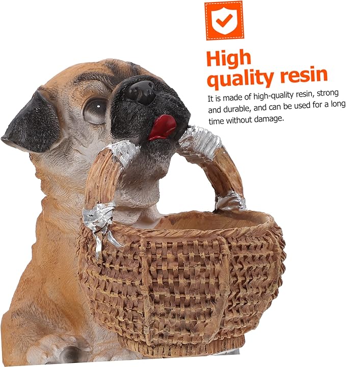 1pc Creative Resin Puppy Storage Basket Cute Key Holder for Entryway Home Decor and Sundries Organization for