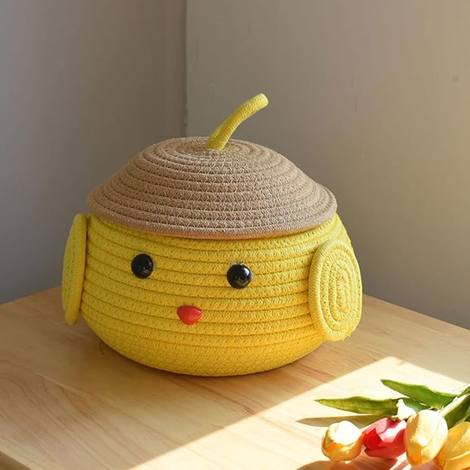 Cotton Thread Christmas Tree Storage Basket with Organization for Snack Makeup Toy Holder