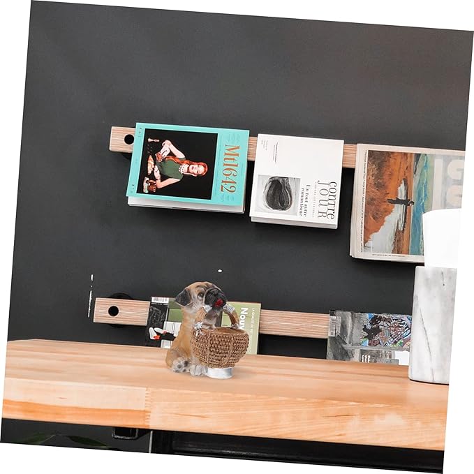Cabilock Creative Puppy Ornament Storage Container Multi-functional Resin Basket for Keys Items Stylish Desktop Decoration for Home Office and Entryway