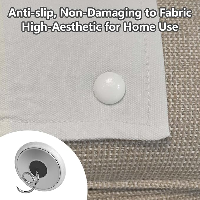 Leather Upholstery Pins for Bed Skirts, Slipcovers, Sofa & Armchair Covers – Secure Furniture Fabric (12, White)