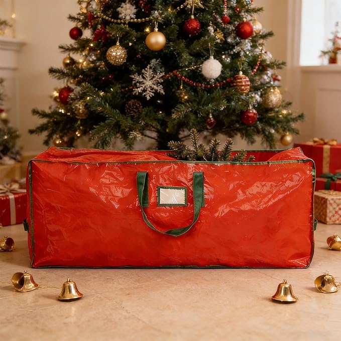 For Christmas Tree: Large Organizer With Zipper, Sturdy Storage Sack, Carrying Cover With Reinforced Handle | Homes Basements Garages Wardrobes Universities Bedrooms Á