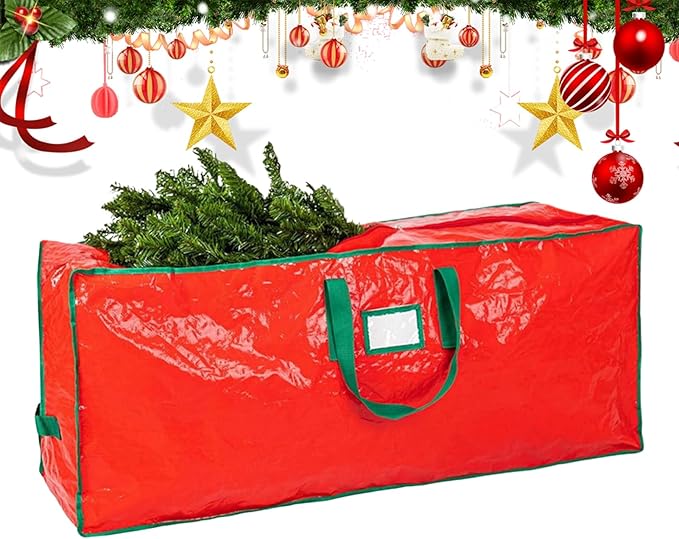 For Christmas Tree: Large Organizer With Zipper, Sturdy Storage Sack, Carrying Cover With Reinforced Handle | Homes Basements Garages Wardrobes Universities Bedrooms Á