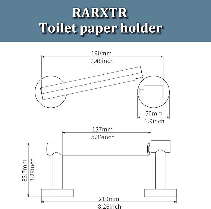 RARXTR Gold 2 Pack Toilet Paper Holder SUS304 Stainless Steel Double Post Pivoting Toilet Paper Roll Holder Wall Mounted Toilet Tissue Holder for Commercial Bathroom RV