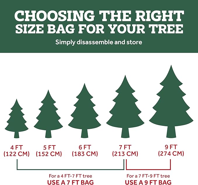 ZOBER 600D Oxford Fabric Large Christmas Tree Storage Bag - Fits 9 Ft Artificial Trees - Tear Proof Waterproof Christmas Tree Bag For Storage Box For Xmas - Strong, Durable Handles - Card Slot - Black