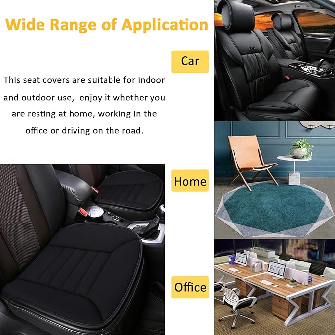 Big Ant Car Seat Cushion Pad Memory Foam Seat Cushion,Pain Relief Cushion Comfort Seat Protector for Car Office Home Use,Black 1PC