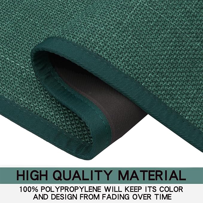 SUMLANS Kitchen Mat Set of 2 PCS, Christmas Cushioned Non Slip Rugs for Kitchen Floor, Absorbent Runner Comfort Standing Mats Washable for Kitchen, Office, Home (Green, 17.3"x47"+17.3"x71")