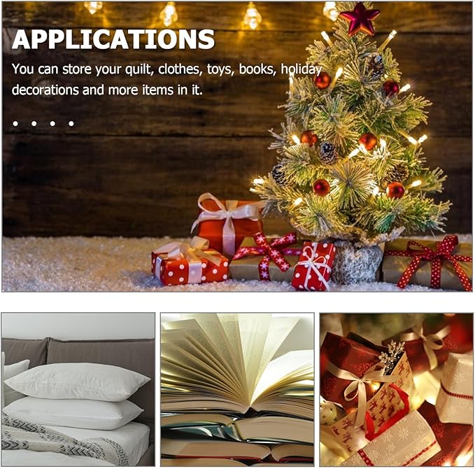Beaupretty Oversized Pe Tear-resistant Christmas Tree Cover Bag 120x220cm, 2pcs Large Quilt Organizer and Seasonal Clothes Storage Tote for Home Moving and Closet Organization