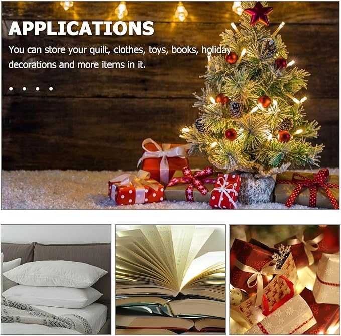 Milisten Oversized Pe Storage Bag 2pcs 120x220cm Large Dustproof Blanket Organizer for Holiday Décor Tree Cover and Closet Storage