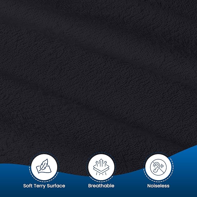 King Size Mattress Protector Waterproof, Premium 200 GSM Terry Mattress Cover, Soft & Breathable Bed Cover, Fitted Sheet Style Stretchable Deep Pockets 17" by Utopia Bedding (Black)