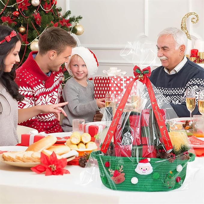 Holder Santa Themed Storage Basket for Bedroom Or Living Room Holiday Decoration Gifts Organiser