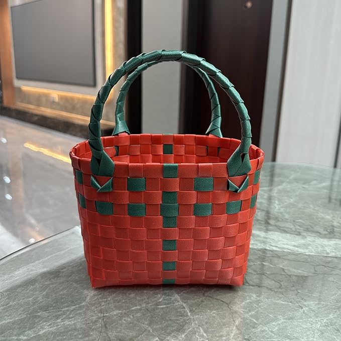 Handwoven Storage Basket Customizable Color Christmas Wedding Decoration Organiser