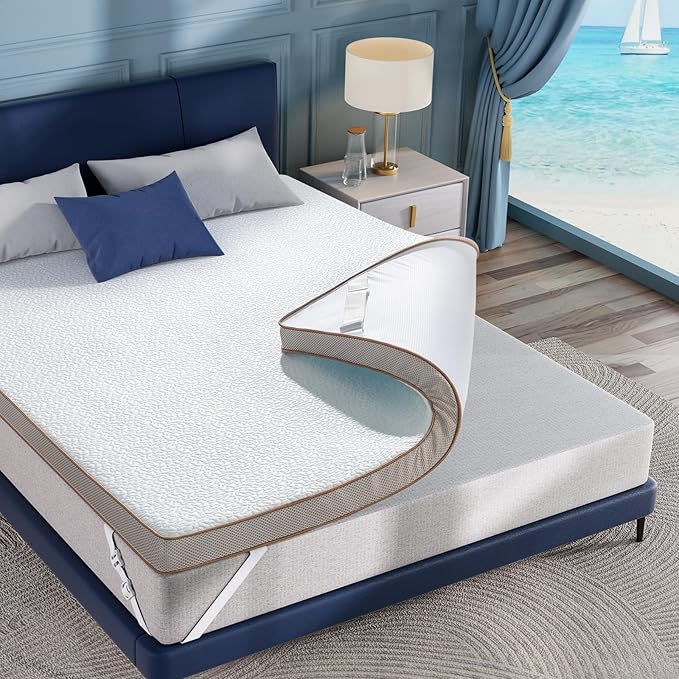 BedStory Cooling Mattress Topper Twin XL, 3 Inch Gel Infused Memory Foam Topper with Cool-to-Touch Removable Cover, Pressure Relief & Deep Refresh Sleep, CertiPUR-US Certified