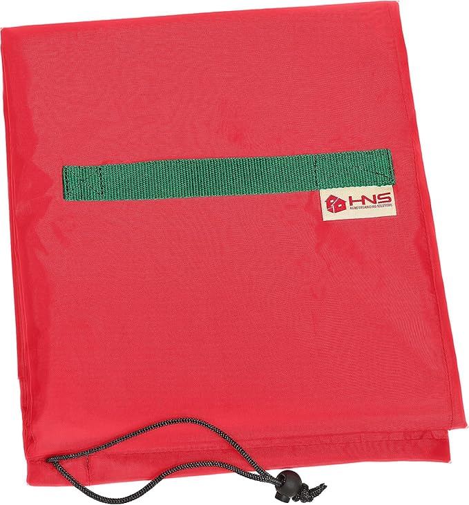 Upright Christmas Tree Storage Bag - Fits 9 Ft Artificial Xmas & Topiary Tree, Vertical Holiday Cover, Durable, Dustproof & Easy-Use Xmas Storage, Red