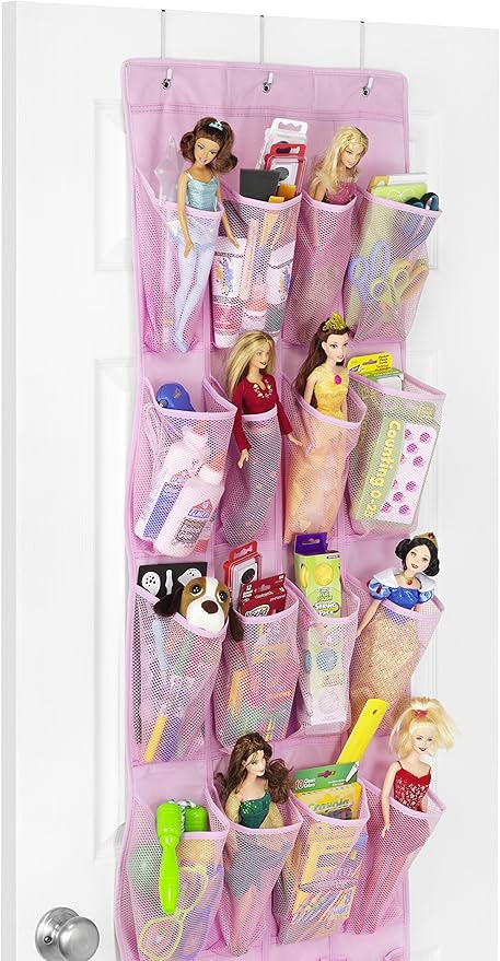 Whitmor 24 Pocket Over the Door Shoe Organizer - Pink