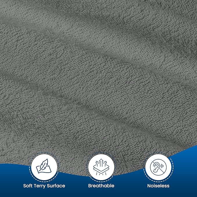 Full Size Mattress Protector Waterproof, Premium 200 GSM Terry Mattress Cover, Soft & Breathable Bed Cover, Fitted Sheet Style Stretchable Deep Pockets 15" by Utopia Bedding (Gray)