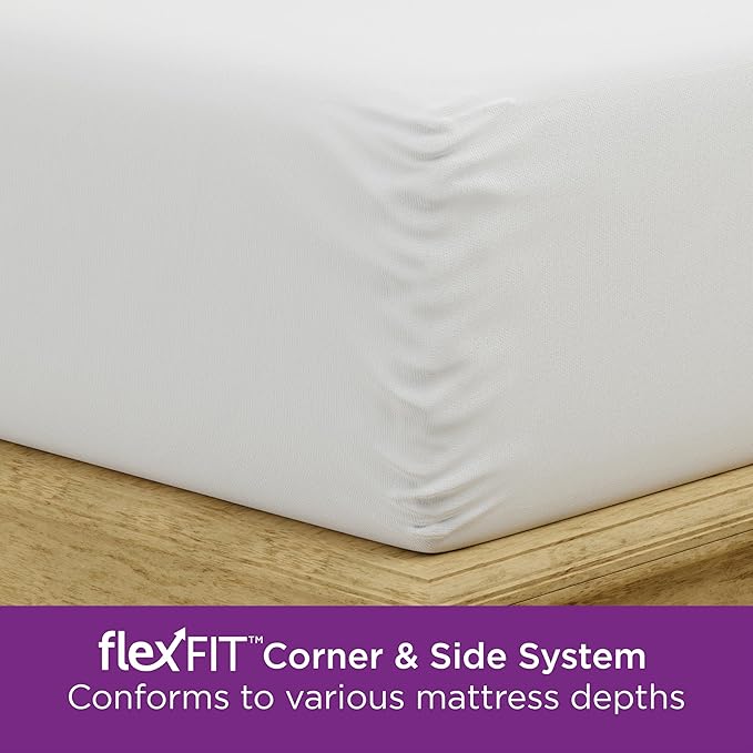 AllerEase Ultimate Cotton Top Allergy Protection and Comfort Zippered Mattress Protector Full, White