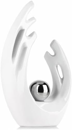White Home Decor Accents, Coffee Table Funky Decor Modern Aesthetic Room Decor,Abstract Art Statue Decor Center Piece for Dinning Room, for Light Luxury Decorations for Stores, Hotels, Living Rooms