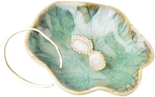Mecaikru Ring Dish, Ceramic Trinket Tray, Small Dish for Jewelry, Key Bowl, Ring Tray for Jewelry, for Friends Sisters Daughter Mother