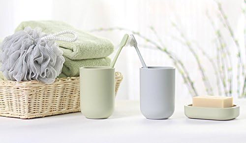 Toothbrush Cup, Bathroom Cup, Toothbrush Holder, Bathroom Tumbler, Plastic, 350ml (Light Green)
