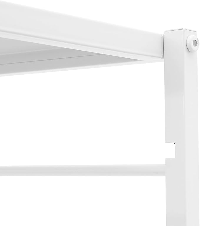 16 Tier Ribbon Holder Organizer Rack, Metal Double-Sided Ribbon Spool Storage Shelf with Wheels, Rolling Flower Wrapping Paper Storage Stand for Craft Room Flower Shop Gift Wrapping(Wider, White)