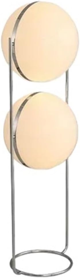 Creative Desk Lamp Chrome Metal White Acrylic Ball Lights Modern Art Lighting Living Study Room Home Decor Floor Lamp(Warm Light,K)