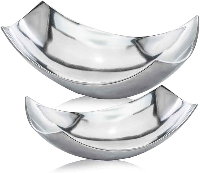Modern Day Accents 3534 Cucha Small Scoop Gold Bowl, Shiny, Aluminum, Tabletop, Accent Piece, Centerpiece, Fruit Holder, Potpourri Bowl Home Office or Room Decor 13" L x 7.5" W 4.5" H