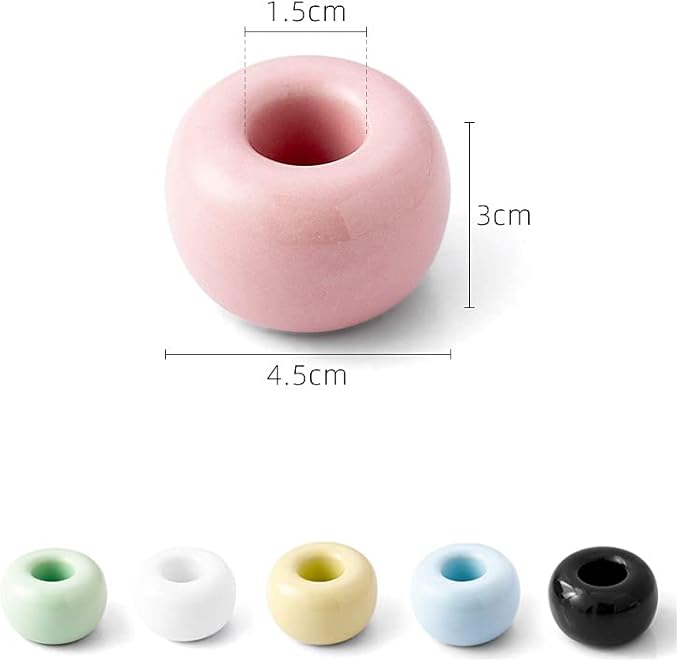 2 Pcs Mini Ceramics Toothbrush Holder,Individual Toothbrush Stand for Bathroom Vanity Countertops Dresser(White)
