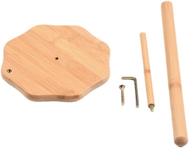 Wood Paper Towel Holder, Wooden Paper Towel Holder Countertop with Real Wooden Base, Kitchen Roll Holder Paper Towel Stand Countertop & Roll Organizer for Table, Free-Standing Kitchen Roll Holder