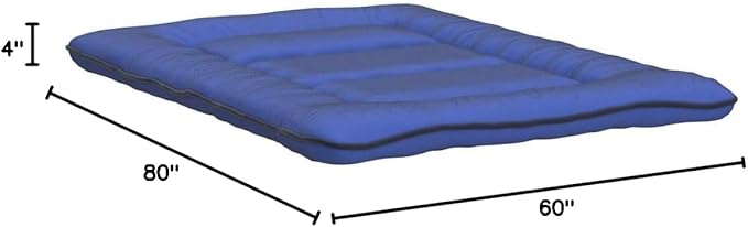 MAXYOYO Japanese Floor Mattress Futon Mattress, Thicken Sleeping Pad Foldable Roll Up Floor Futon for Adults Tatami Mat Dormitory Couch, Royal Blue, Queen Size