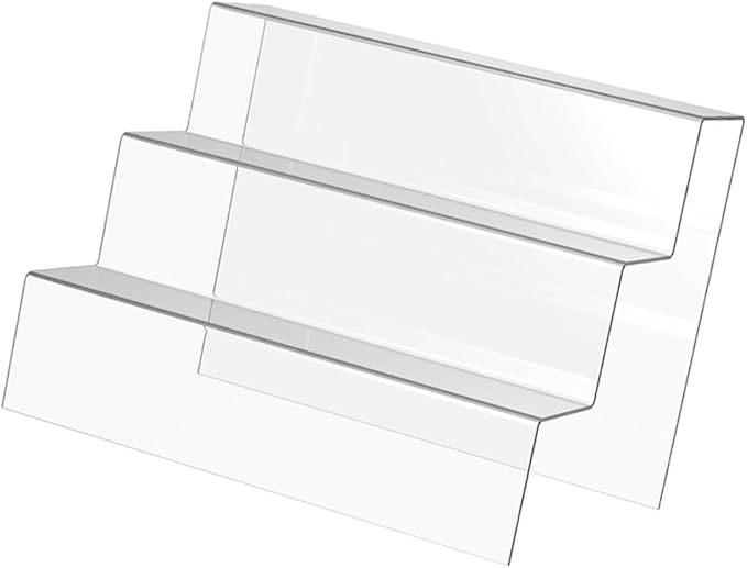 Zerodeko Acrylic Stepped Display Stand 3-tier Storage Rack Desktop Organizer for Models Ornaments 20cm