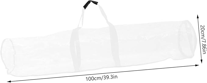 Garneck Christmas Wrapping Paper Storage Organizer Bag Clear Container Zipper Packing Paper Holder for Easy Holiday Wrap Storage