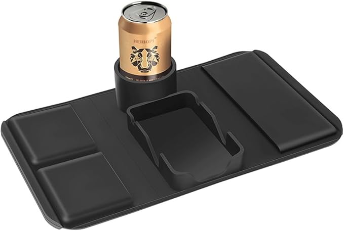 Silicone Couch Cup Holder Tray Drink Holder with Side Pockets for Sofa Arm Couch Caddy Anti-Spill for Couch Arm Chair Recliner,Armrest Remote Control and Cellphone Organizer Holder