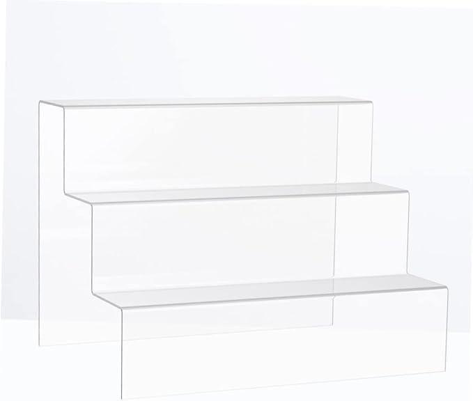 Zerodeko Acrylic Stepped Display Stand 3-tier Storage Rack Desktop Organizer for Models Ornaments 20cm