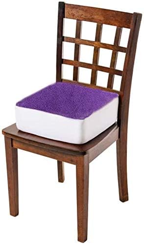 Comfort Finds Rise with Ease Seat Cushion - Thick Firm Chair Cushion Booster - Extra Thick Foam Pad for Home, Patio, Office and Car Seats - Extra Supportive Lift - 15.5 X 18 X 5 (Purple Fleece)