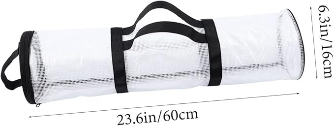 COLLBATH Wrapping Paper Storage Bag Transparent Container for Packing Paper Organizer for Holiday and Christmas under Bed Storage