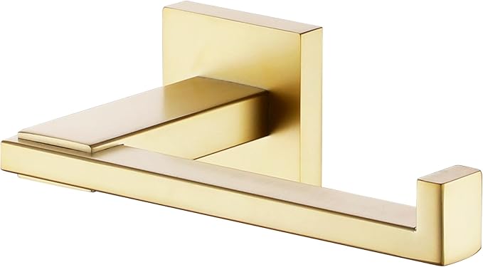 KOKOSIRI Toilet Paper Holder Gold Tissue Paper Dispenser for Kitchen Bathroom Washroom Toilet Roll Holder Stainless Steel, Wall Mounted B2006BG